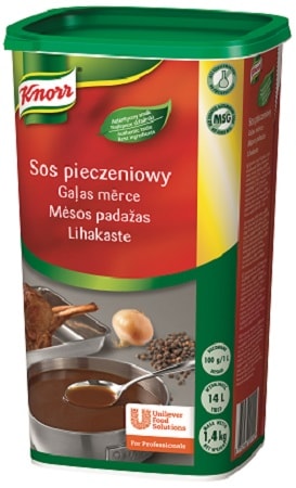 Knorr Sos pieczeniowy 1,4 kg - Oto rozwiązanie, które pozwala uzyskać tyle esencjonalnego sosu, ile potrzebujesz.